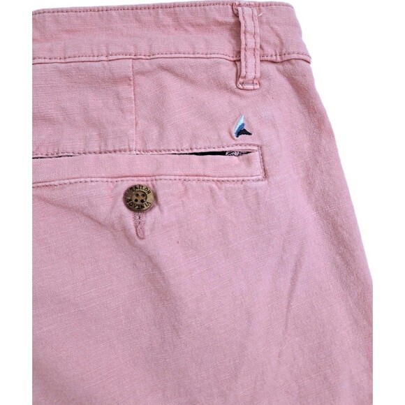 Tailor Vintage Chino Shorts Men's Size 36 Pink Linen Cotton Blend Bermuda - Picture 6 of 9